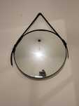 okrągłe lustro loft industrial na pasach śr 55cm,