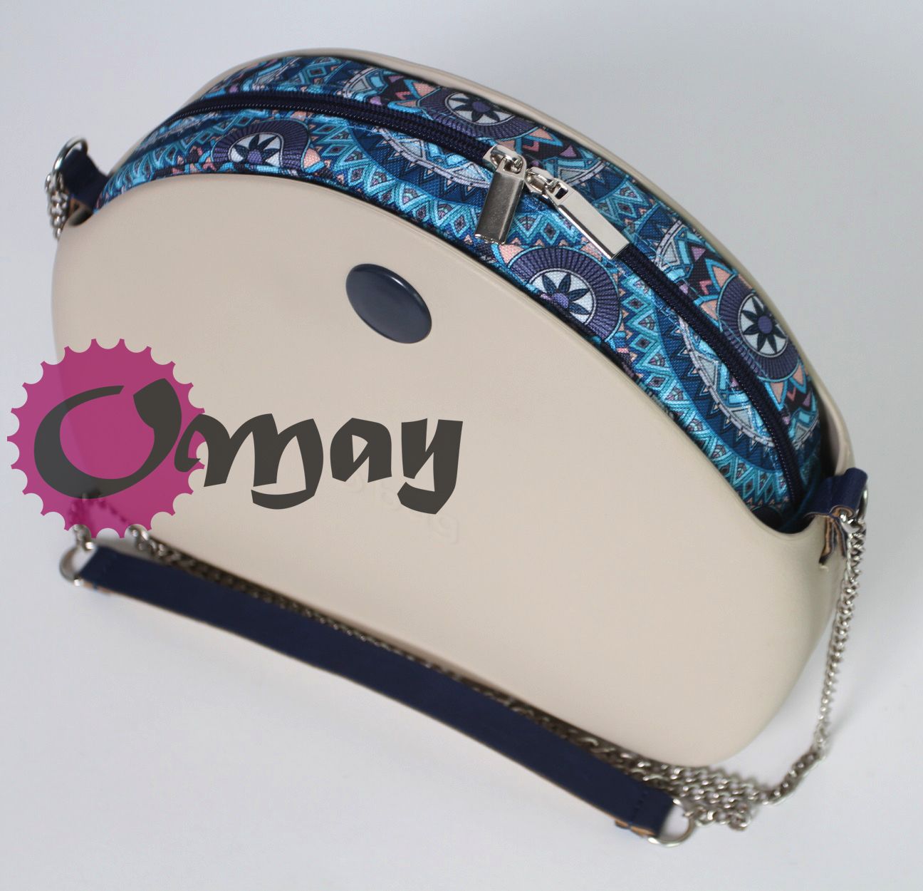 Niebieski organizer do OBAG MOON LIGHT mandale 2 kieszenie wkład OMAY