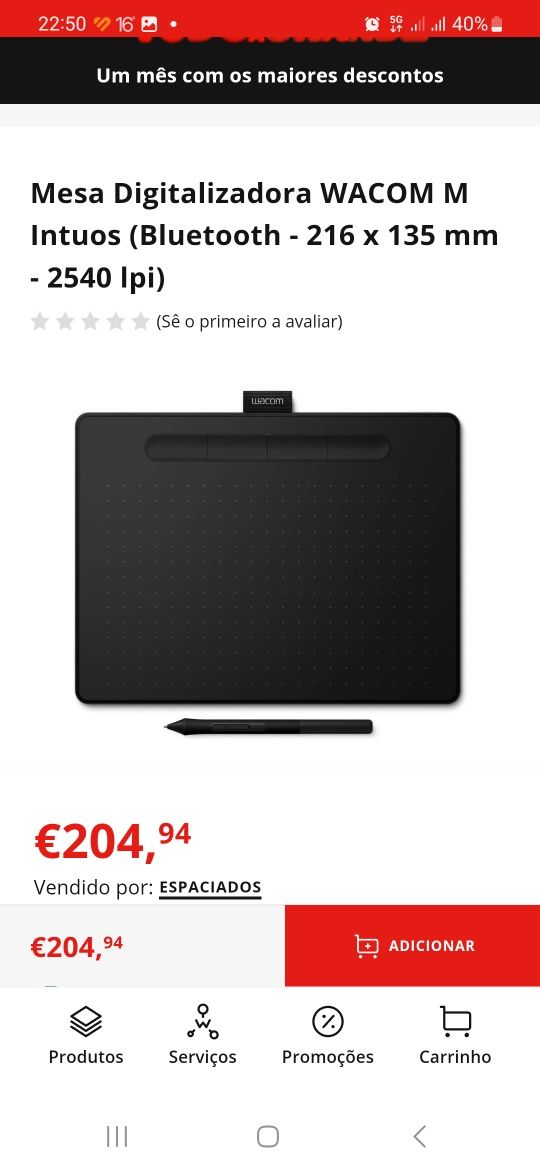 Wacom intuos nova estrear