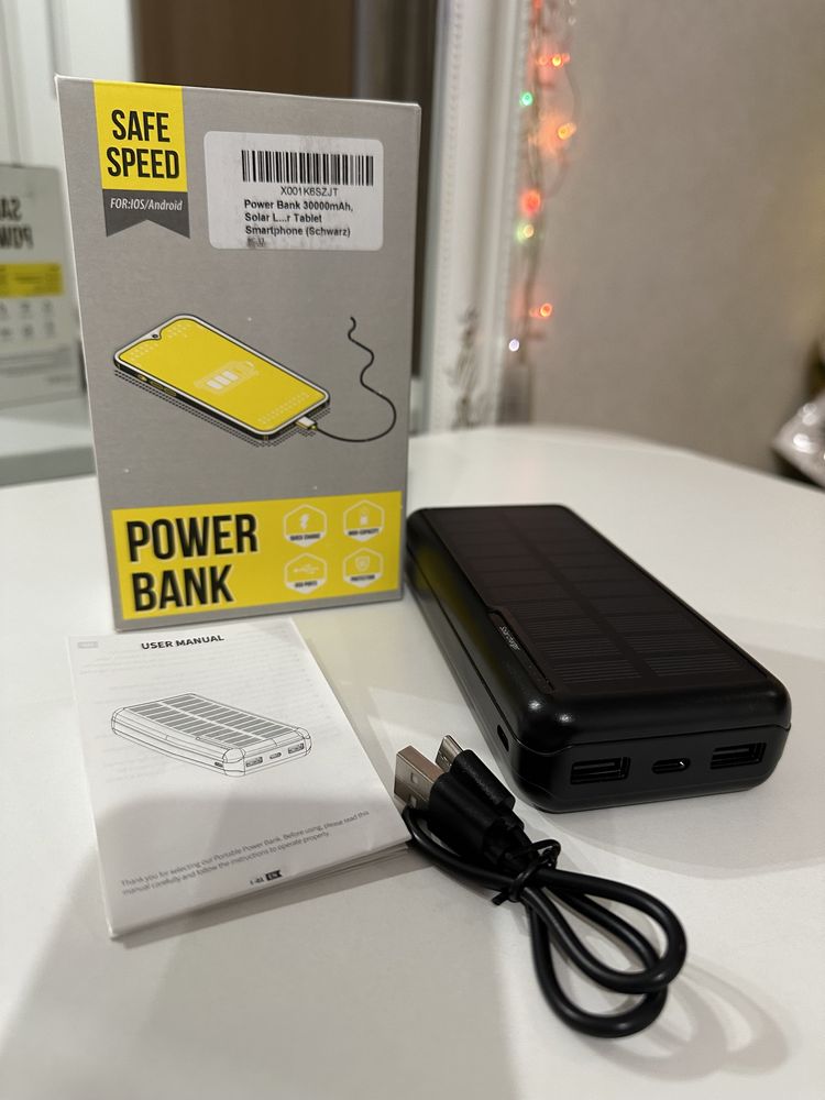 ‼️30000 mAh Power Bank Solar Charger SAFE POWER