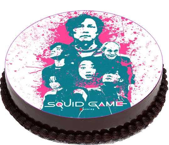 Opłatek waflowy na tort Squid Game (GRA W KALMARA)
