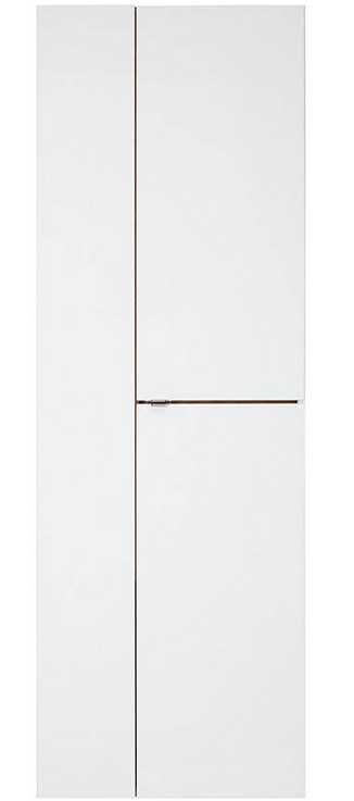 Słupek łazienkowy szafka wisząca na mopa 55cm biały połysk+ Dąb 160x55