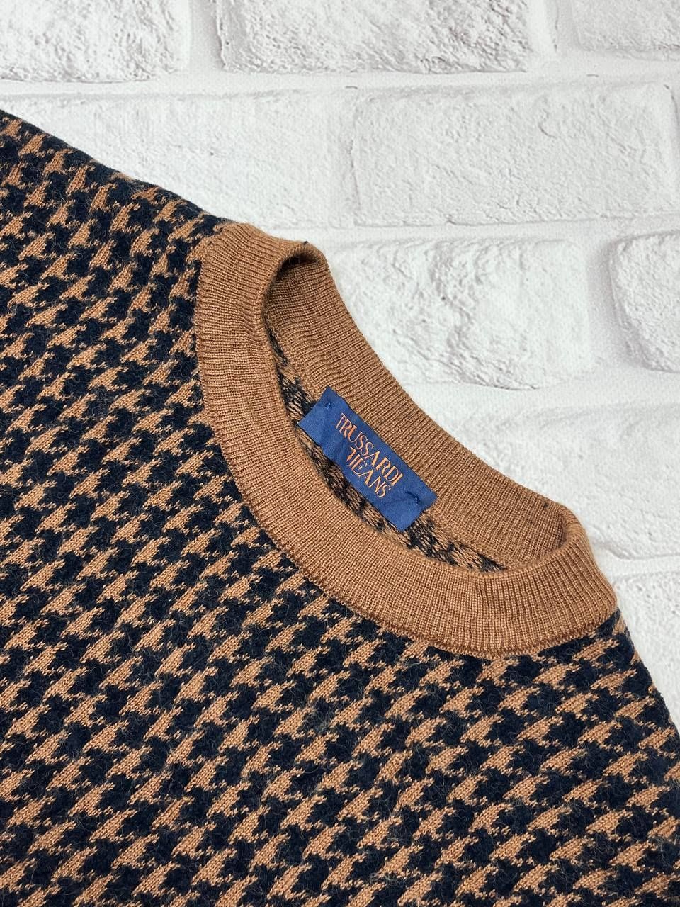 Светр вовняний trussardi кофта джемпер чоловічий old money лакшері M
