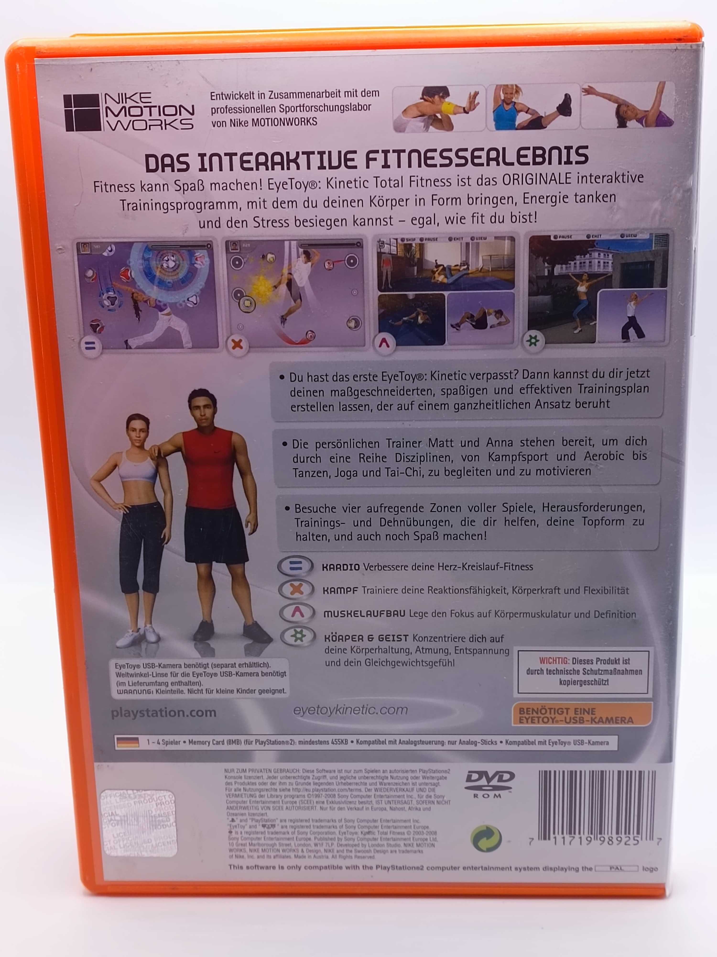 GRA Eye Toy Kinetic Total Fitness NA PS2 3949/09