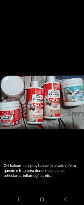 Gel e spray balsamo cavalo (efeito quente e frio)