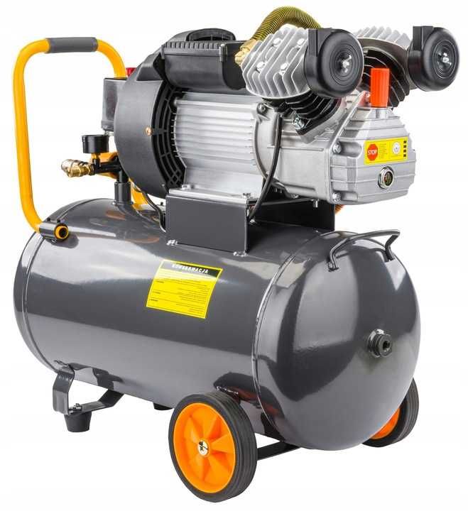 Kompresor Olejowy 50L Sprężarka 8 BAR 392 l/min 230V Tłokowy MOBILNY