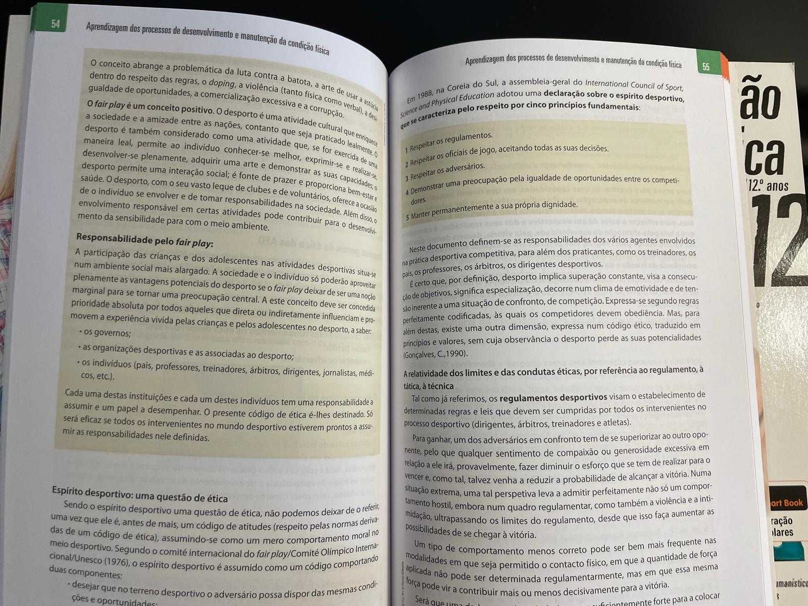 Educação Física, 10º, 11º e 12º anos. Parte 1, 2 e 3.