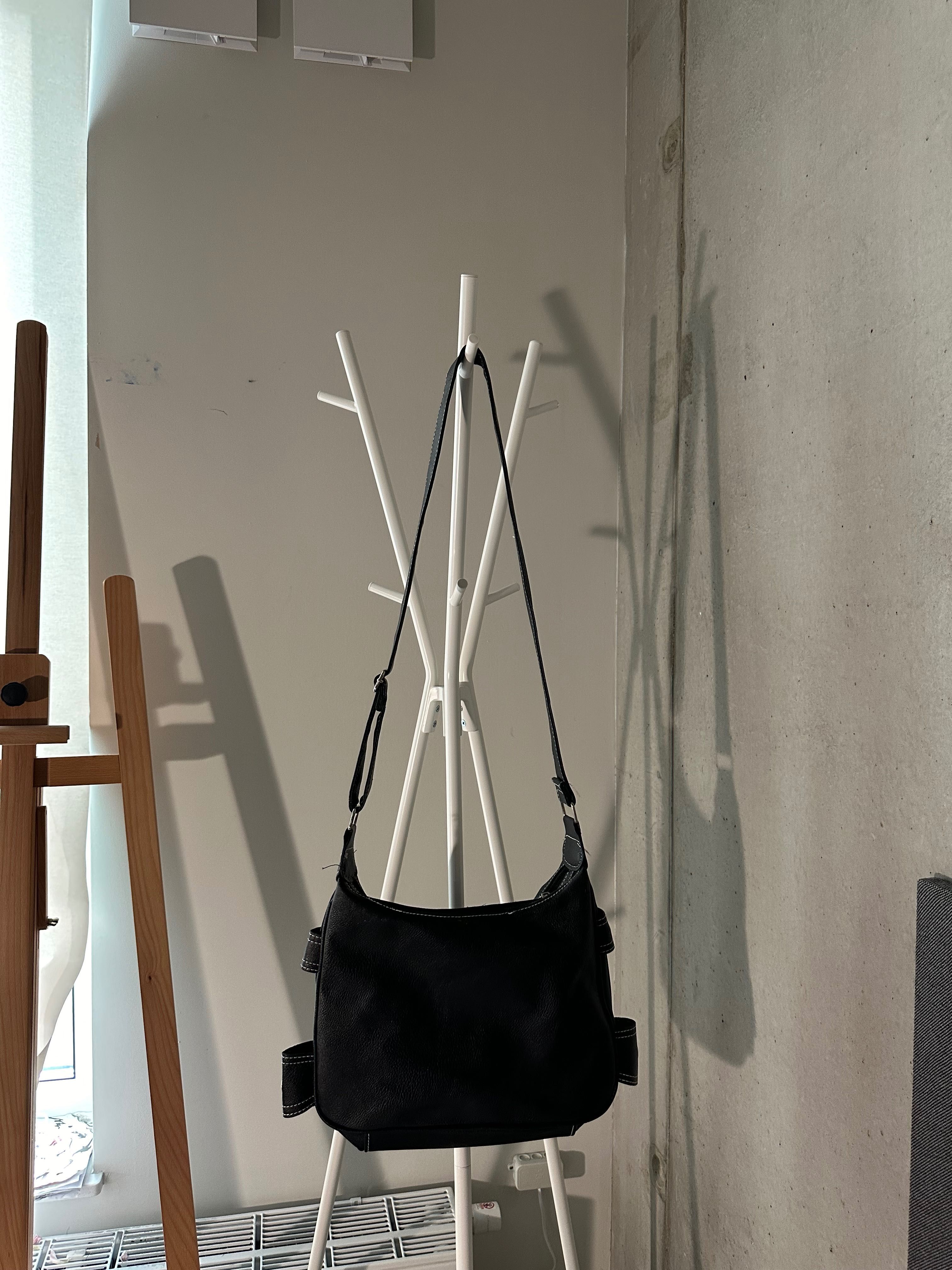Vintage PU leather y2k crossbody bag