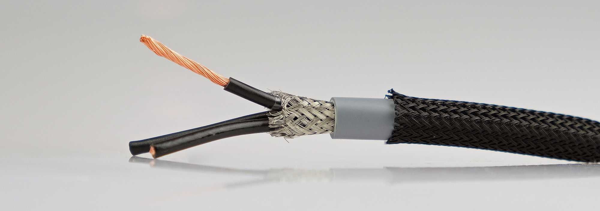 Kabel przewód zasilający PRĄDOWY 230V CROSS-TECH oplot - 1,5m