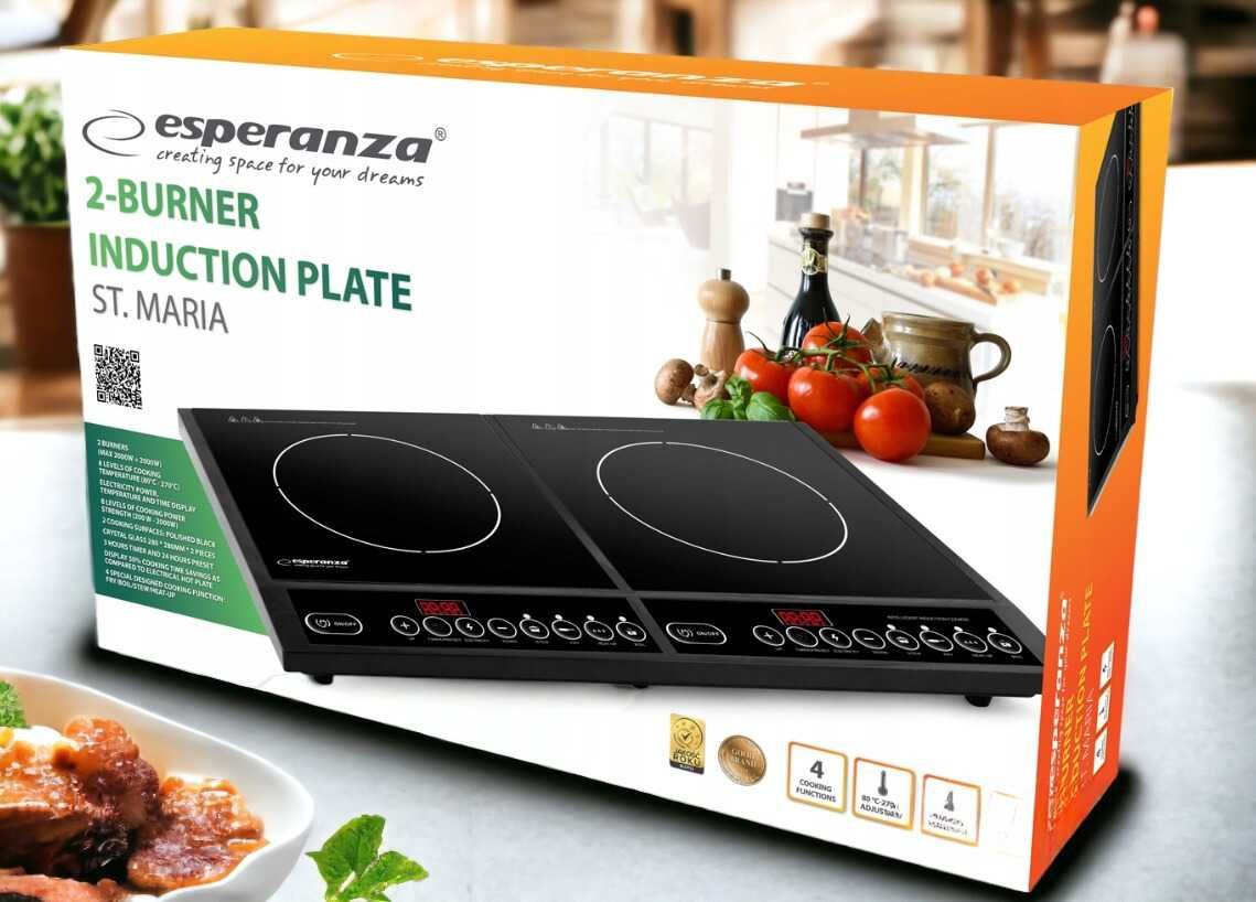 Nowa KUCHENKA Indukcyjna Dwupalnikowa Esperanza – Energooszczędna