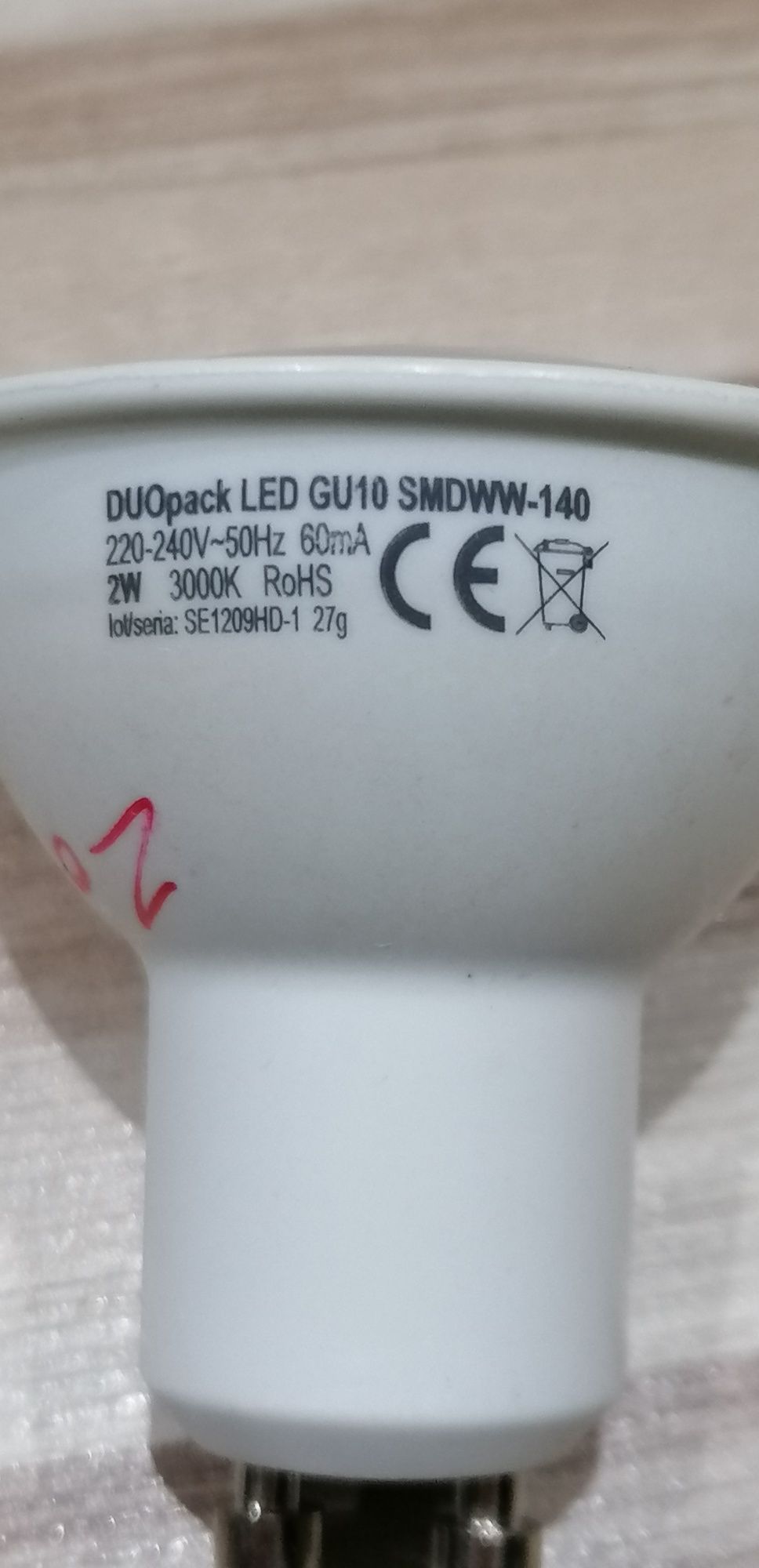 Żarówki LED GU10, barwą żółty ciepła 10 sztuk