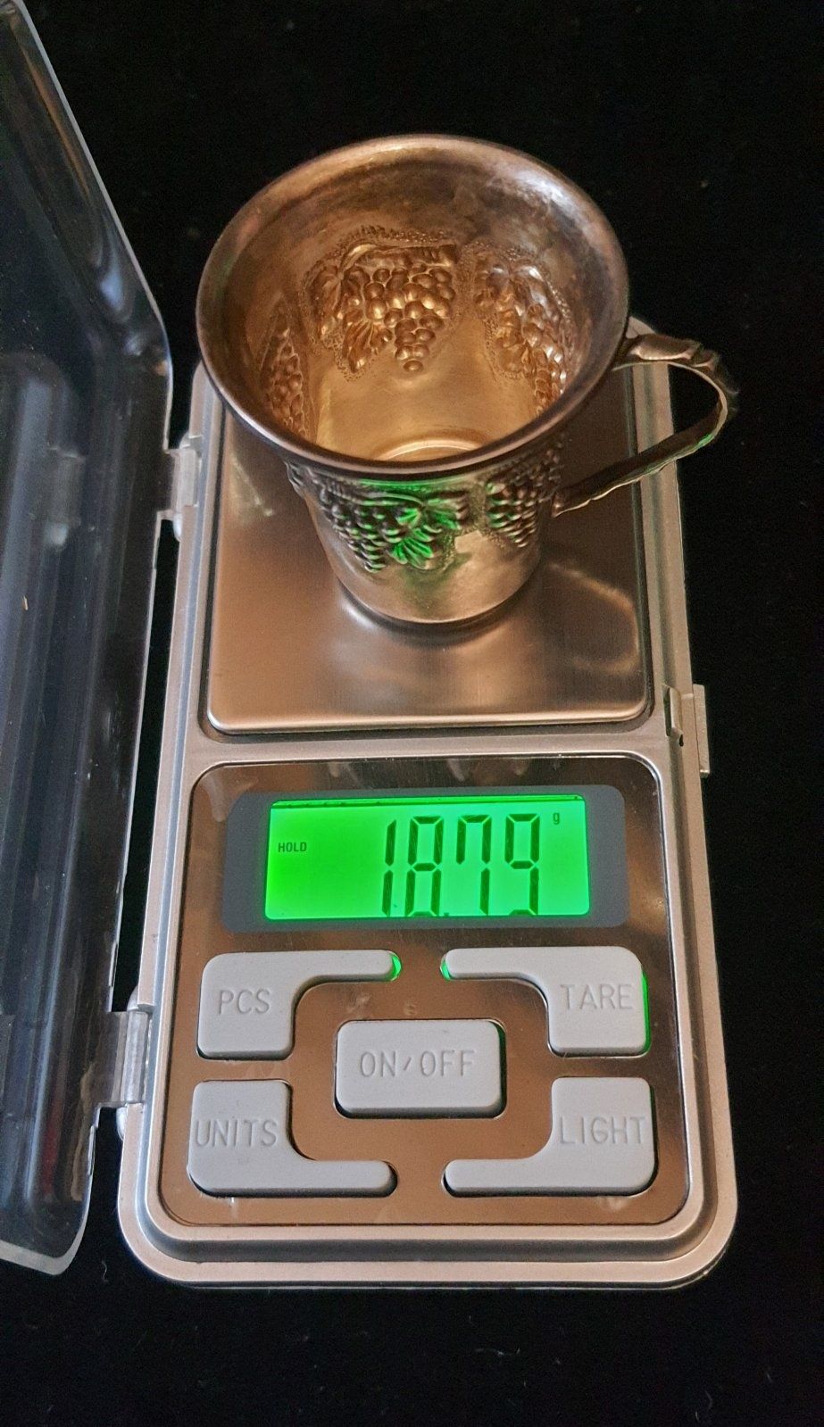 Кофейная чашка миниатюра серебро