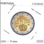 O.N.U. - 75 anos - - - 2,00 € - 2020 - - - - - Moeda
