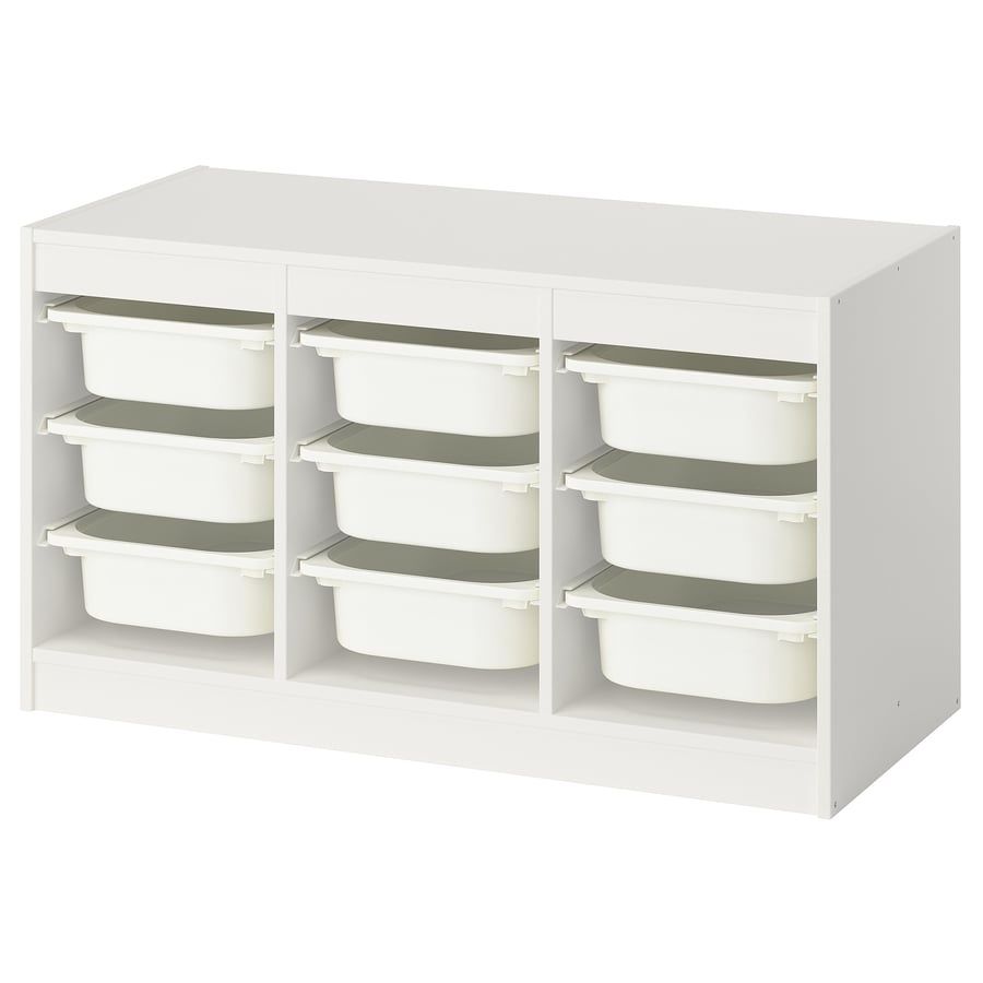Trofast móvel arrumação IKEA com prateleiras