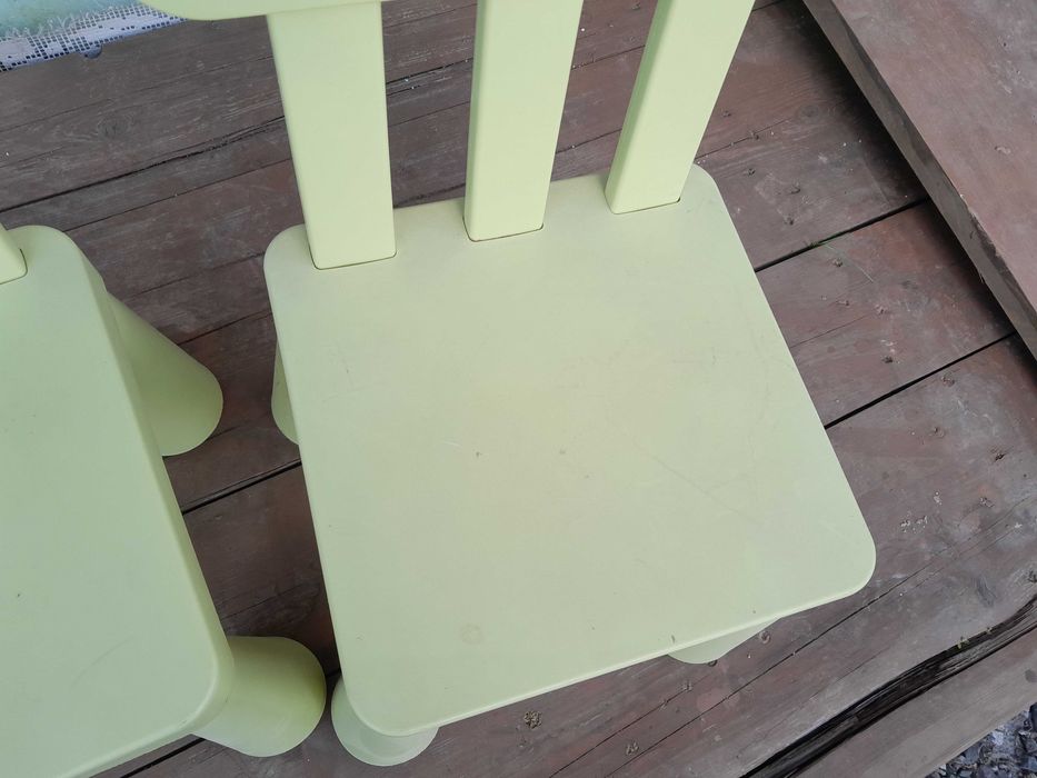 2 krzesełka Ikea Mamut zielone
