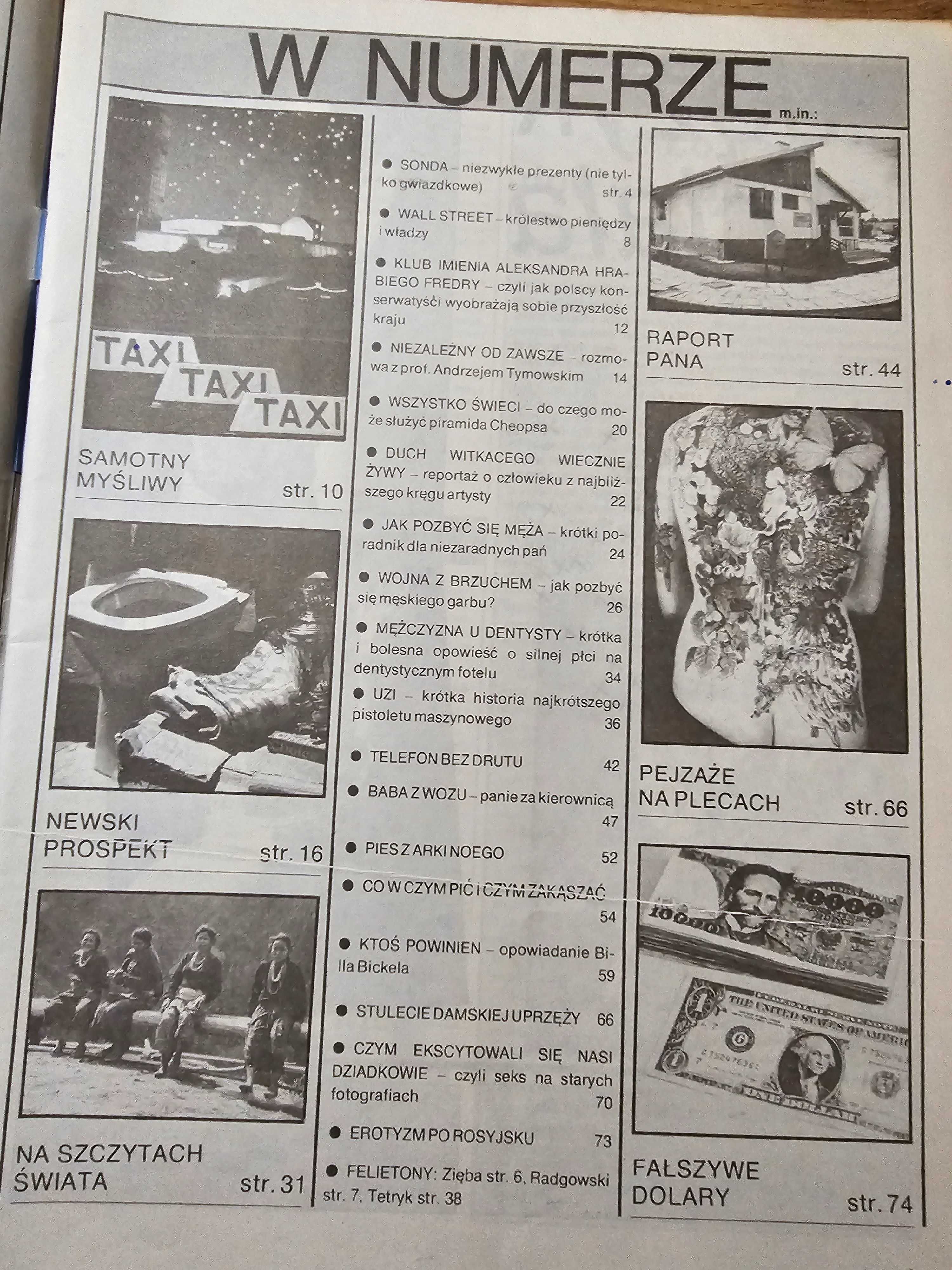 UNIKAT! Magazyn PAN - luty-marzec 1990 - polski PLAYBOY