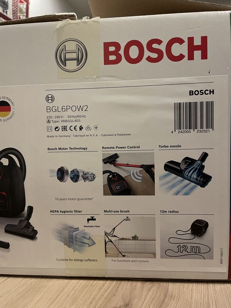 Aspirador BOSCH BGL6POW2 Séie 6 ProPower (76 dB - Saco de pó 4 L)