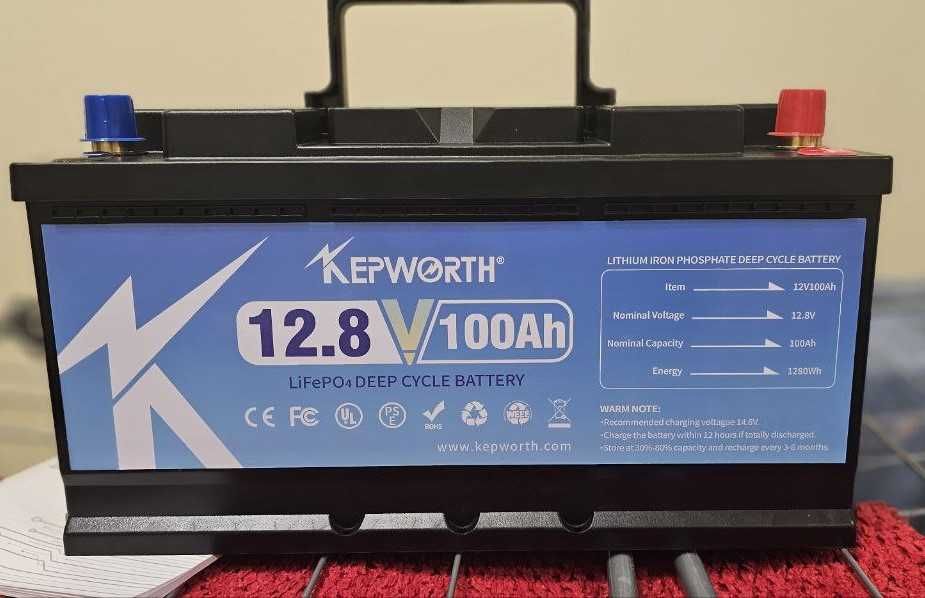 Акумулятори 12в 100Ам KEPWORTH літій-залізо-фосф - 12, 24, 36, 48 волт
