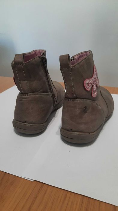 Bota Criança com fecho para menina Bege/Rosa KidClub Tam 26