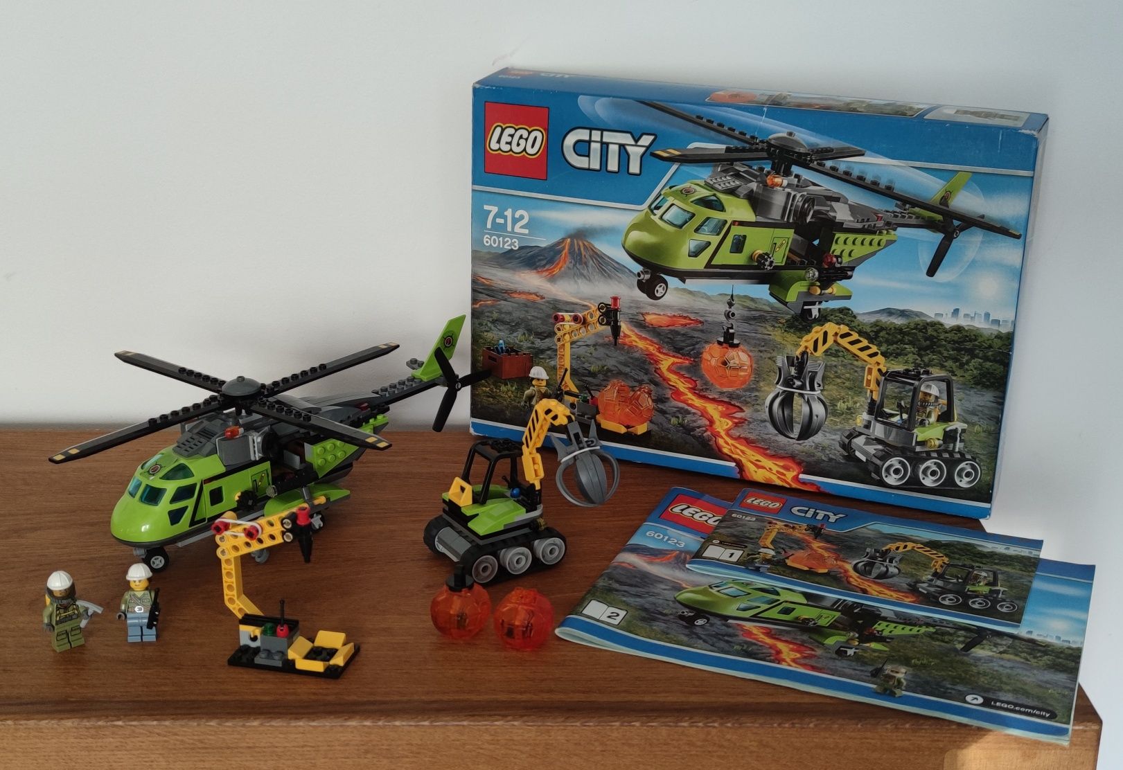 LEGO City 60123 Helikopter dostawczy kompletny pudełko instrukcja