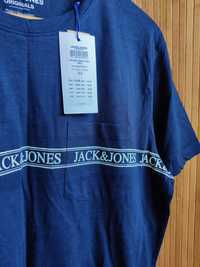 T Shirt granatowa męska Jack & Jones bawełniana nowa L