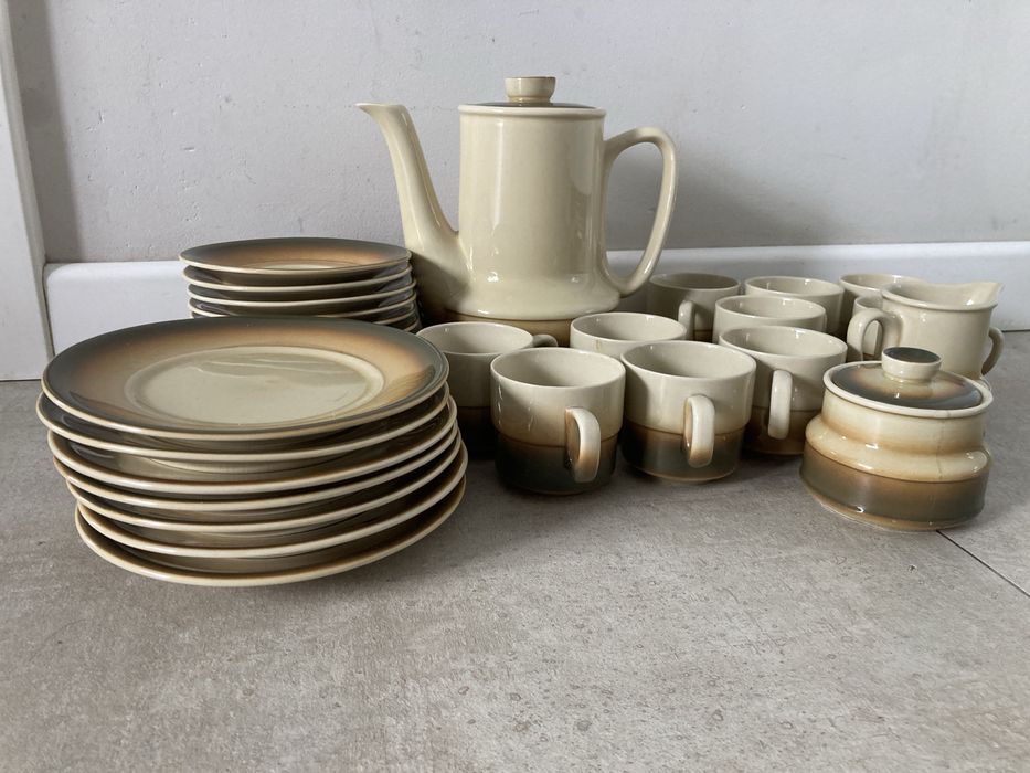 Duży zestaw kawowy porcelana Tułowice na 10 osób tanio polecam