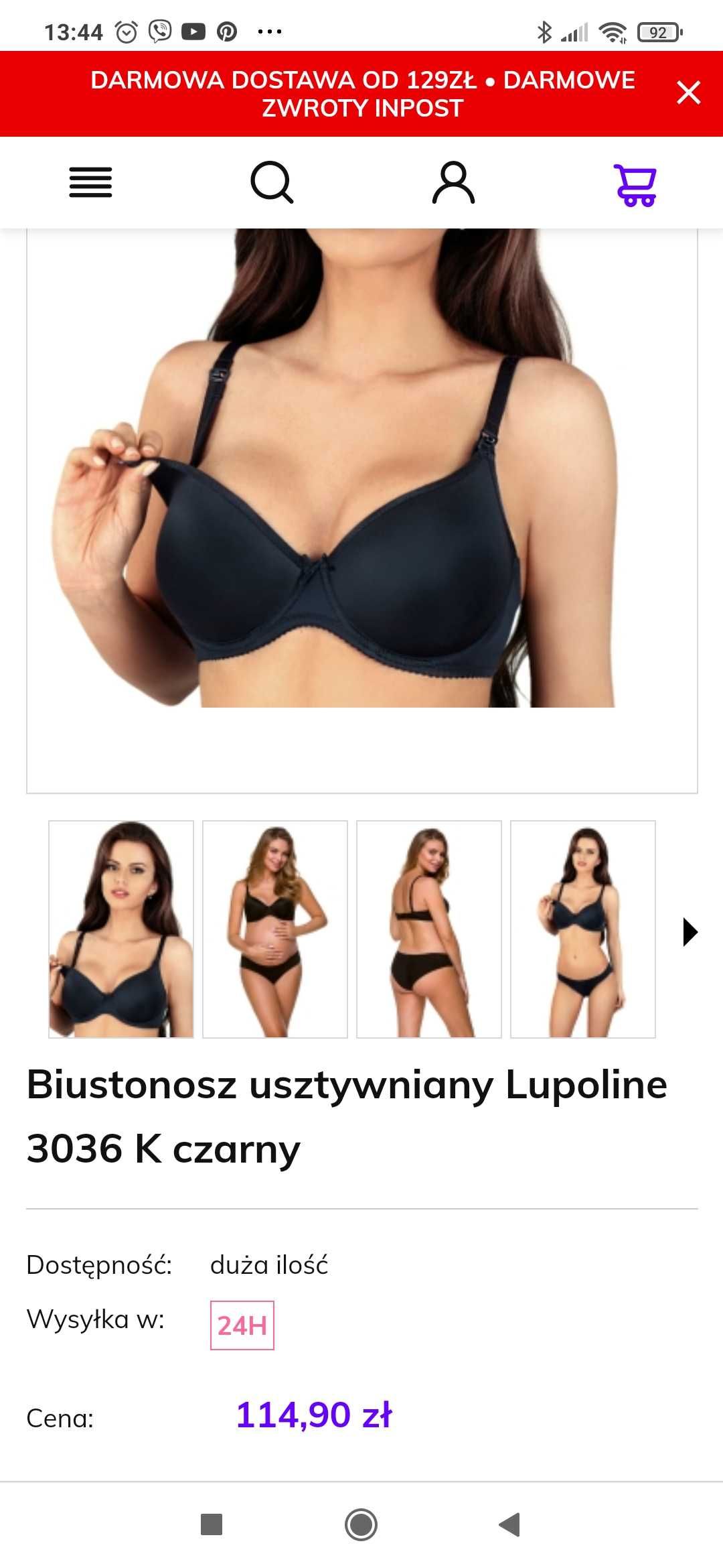 Biustonosz dla karmiącej Lupoline