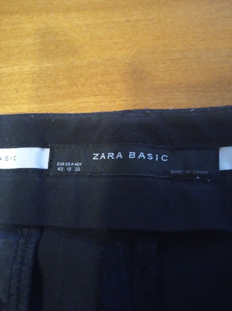 Spodnie damskie Zara Basic 42 granatowe