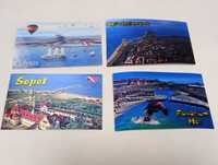 4 szt. zestaw kartki pocztowe widokówki 3D Sopot Gdynia Fokarium Hel