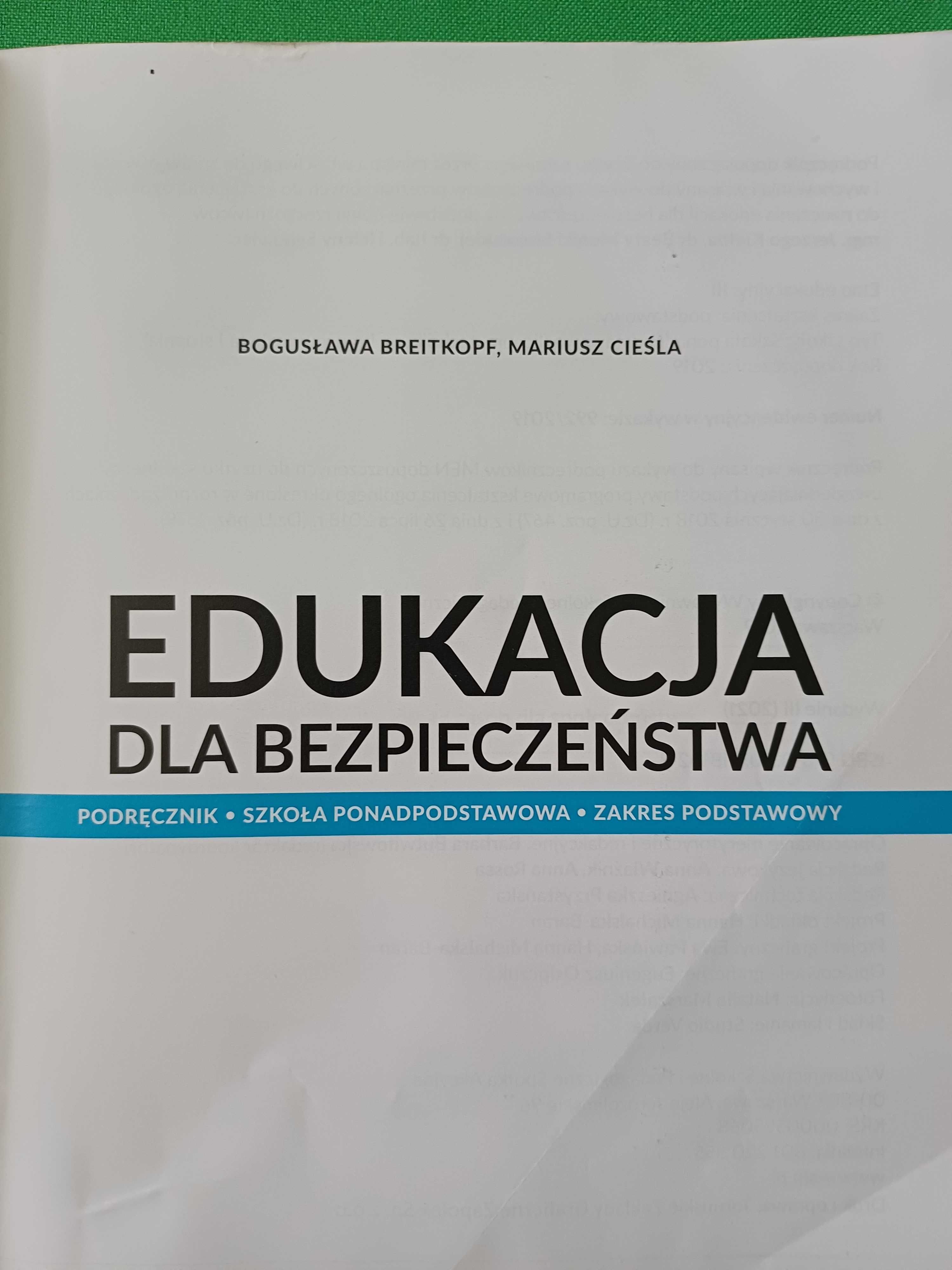 Edukacja dla bezpieczeństwa, zakres podstawowy