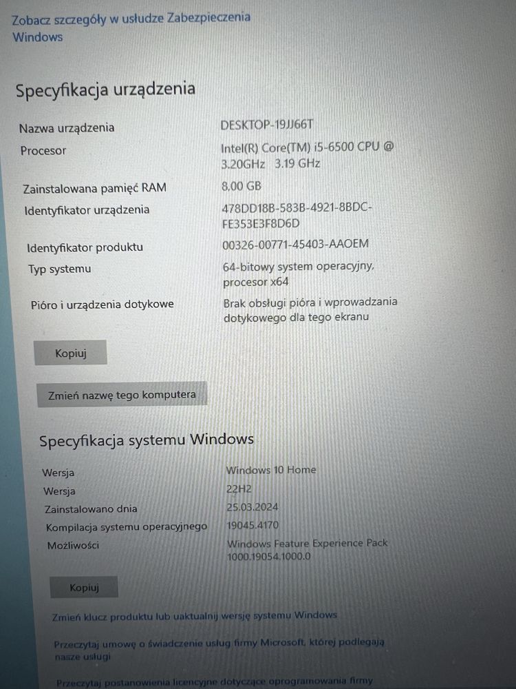 Komputer stacjonarny PC /GeForce 960 4gb/i5-6500/1tb HDD/ 120gb SSD