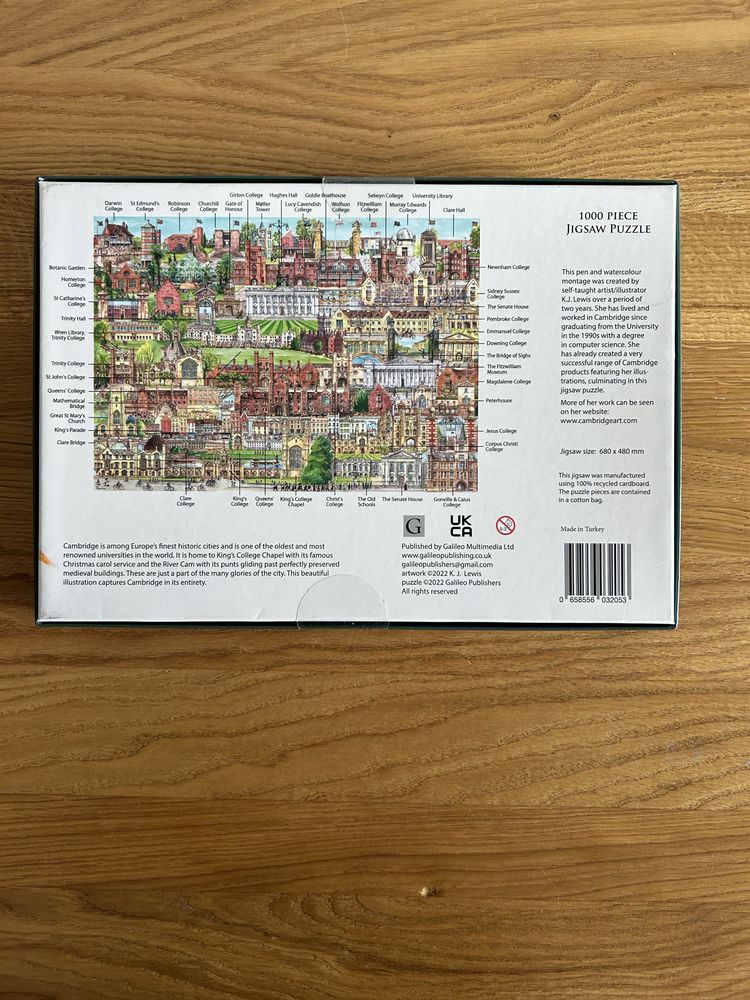 Puzzle Cambridge 1000 nowe Galileo Publishing unikat