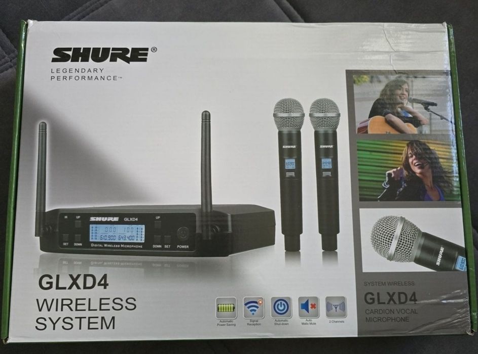 Shure GLXD4 Beta 58A Bezprzewodowy Zestaw Odbiornik Dwa Mikrofony