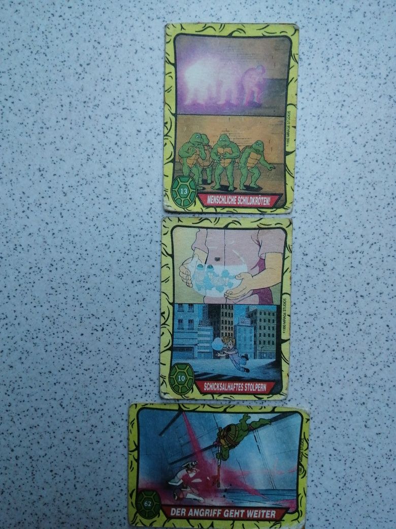 Turtles lata 9, Żółwie Ninja, 3 karty kolekcj., seria niemiecka