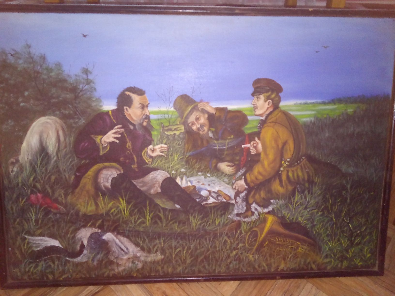 Продам картину "Три охотника на привале"