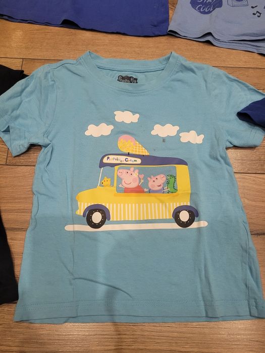 T-shirty chłopięce. Koszulki z krótkim rękawem. Rozmiar 110. Peppa Pig