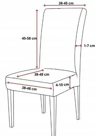 Wzorzyste pokrowce na krzesła elastyczne uniwersalne 4 sztuki