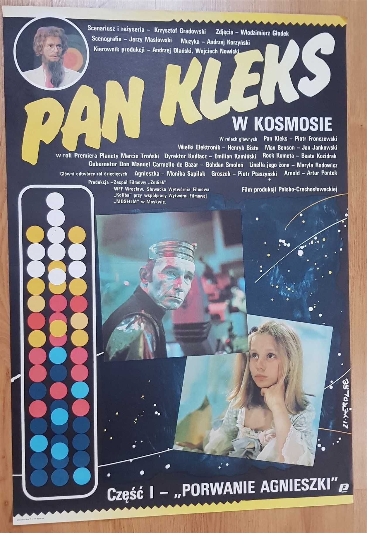 Pan Kleks w kosmosie, Oryginalny plakat filmowy, Jakub Erol, 1988 RARE
