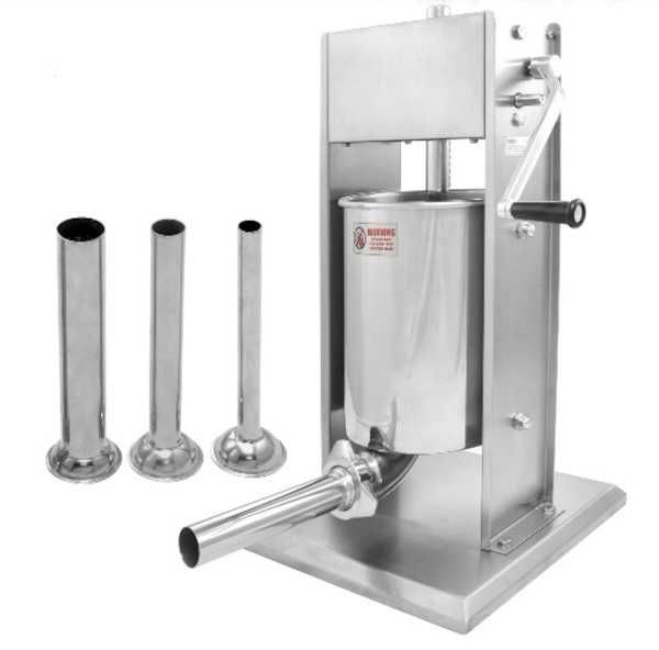 Nadziewarka szpryca 10 l do kiełbas parówek salami 4 lejki