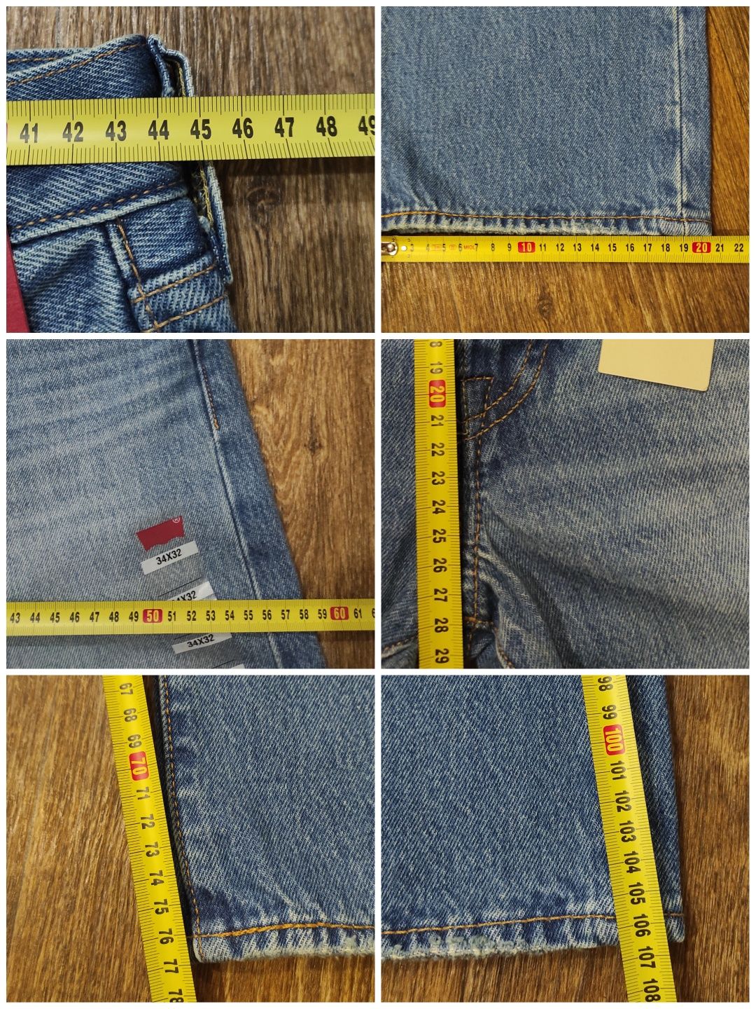 W34L32 Levi's 501 оригінальні чоловічі джинси