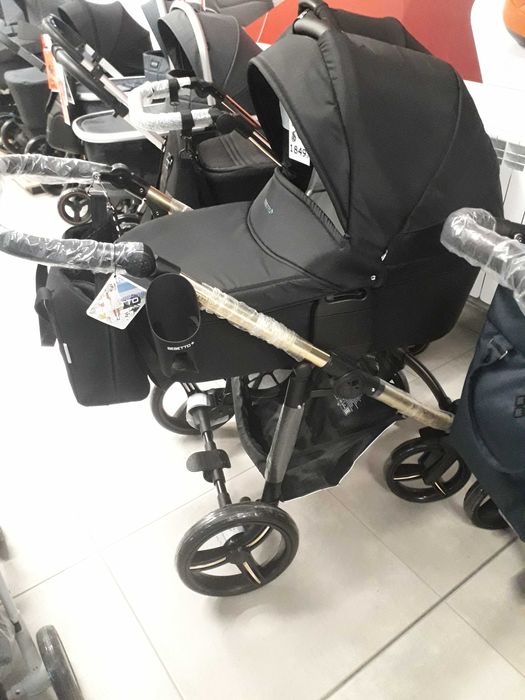 Nowość Wózek NICO ESTILO BEBETTO + Gondola Zestaw 2w1 OD RĘKI! ZŁOTY