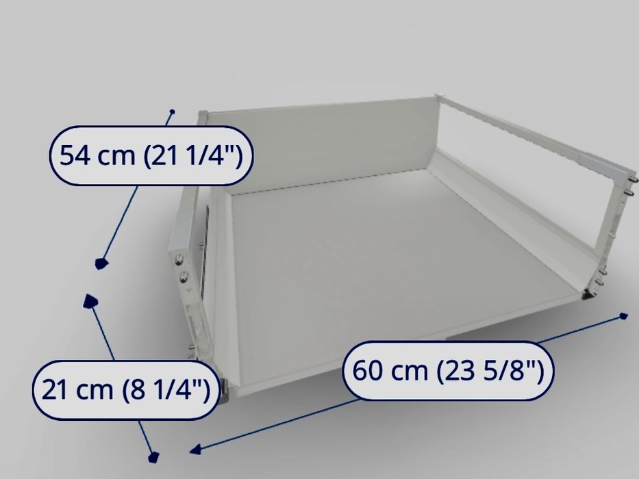 Maximera Ikea Szuflada pod zlew kuchenny wysoka biała 60*60