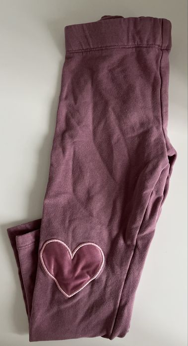 Spodnie ocieplane serduszka H&M rozm.104