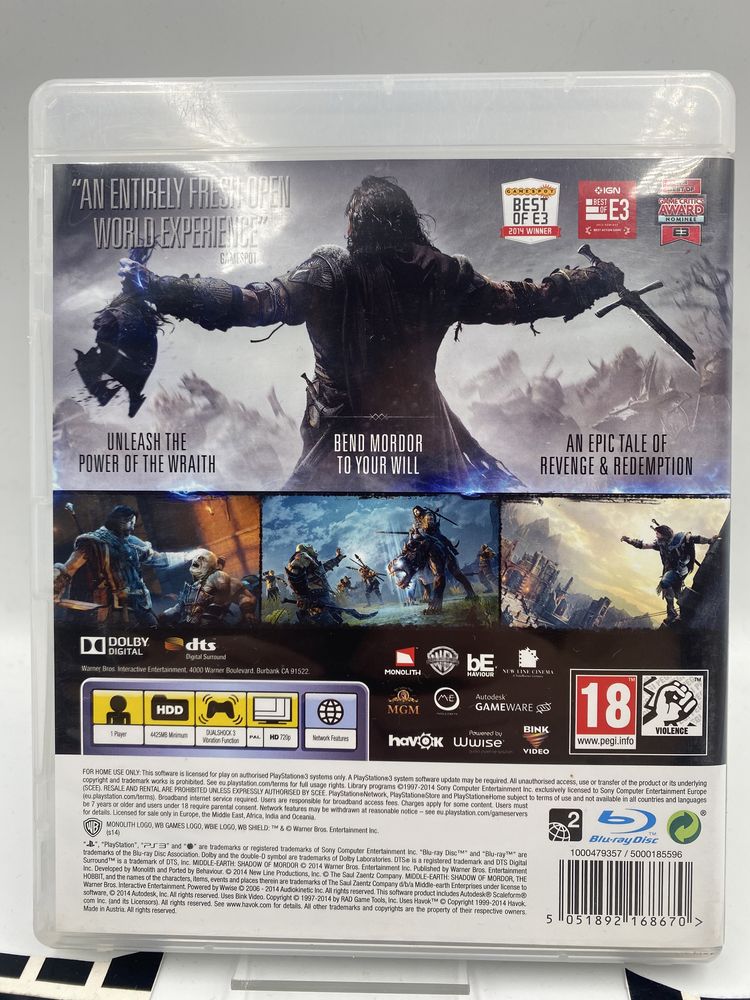 Shadow Of Mordor Ps3 Gwarancja