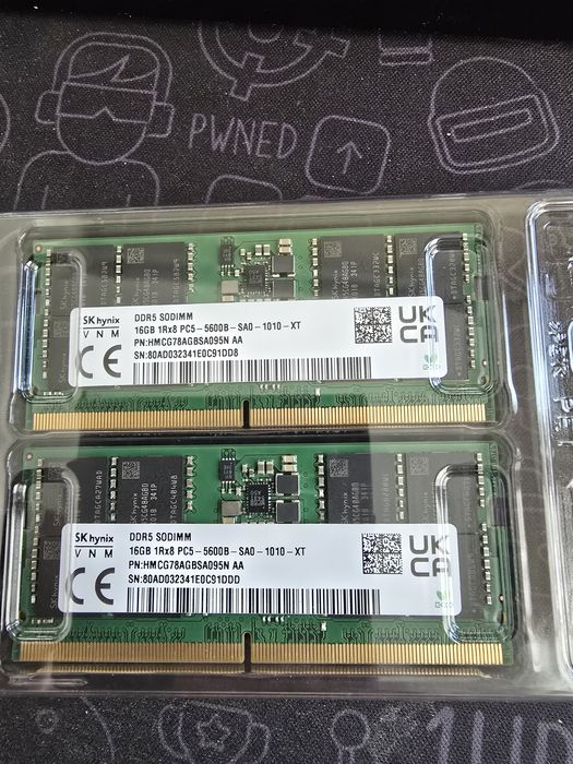 RAM DDR 5 SODIMM 32GB (2x16GB) e Intel WiFi 6
