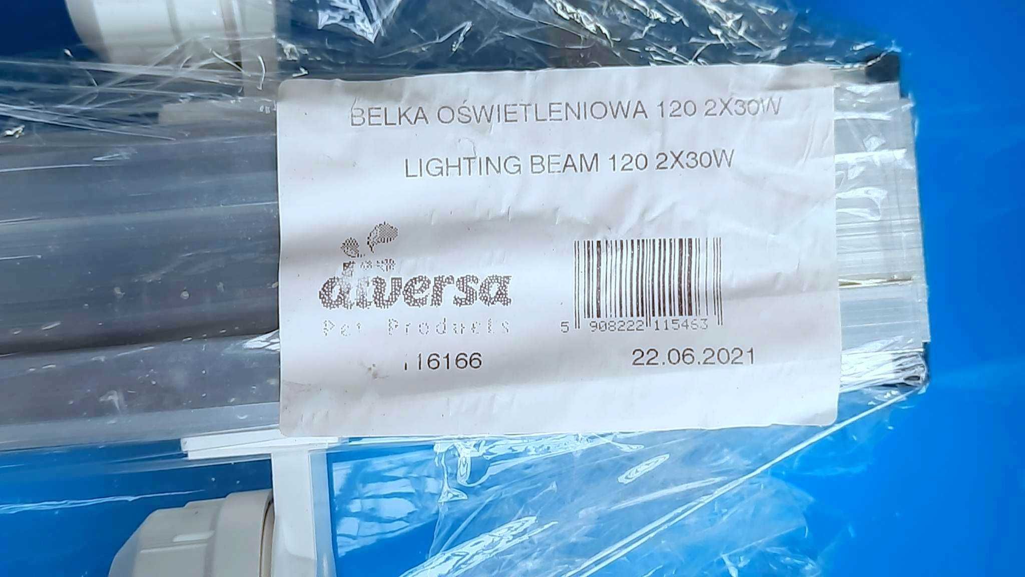 Diversa Belka Oświetleniowa 2X30 120 Aluminium Nowa