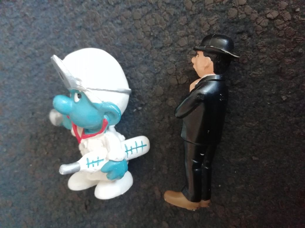 Bonecos vintage em PVC - Tintin - Estrunfes