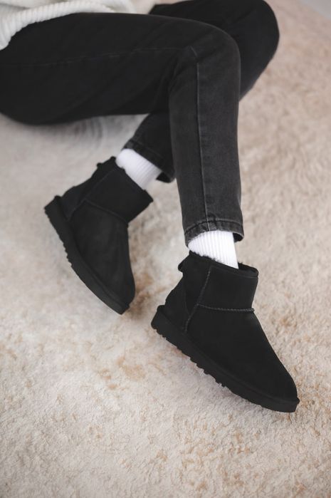 Угі Чоловічі UGG Mini Black (Замша) Size 43 Хіт Сезону