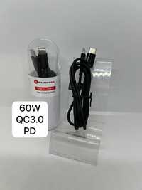 Kabel Typ C do Typ C 3.0 QC3.0 PD 60W TUBA czarny 1 metr FORCELL