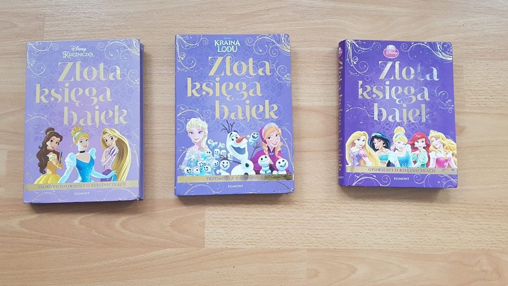 3x Książki ,,złota księga bajek Disney"
